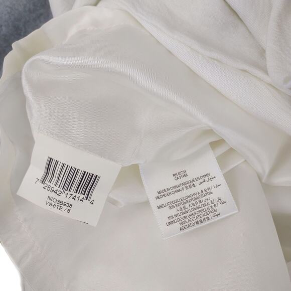 BCBG Maxazria White Ruffle Layered Rayon Mini Skirt, Women's 6 Elastic Waist - Picture 7 of 7